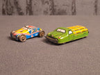 Vintage Lithographic Mini Tin Cars x2
