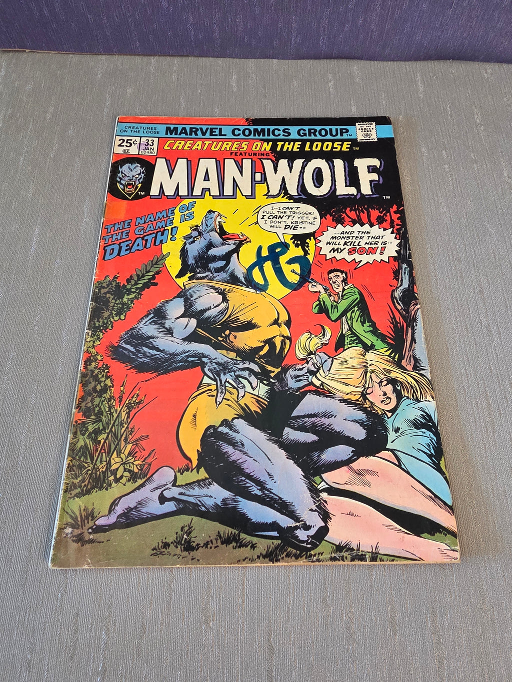 Marvel Man Wolf #33 Jan 1975