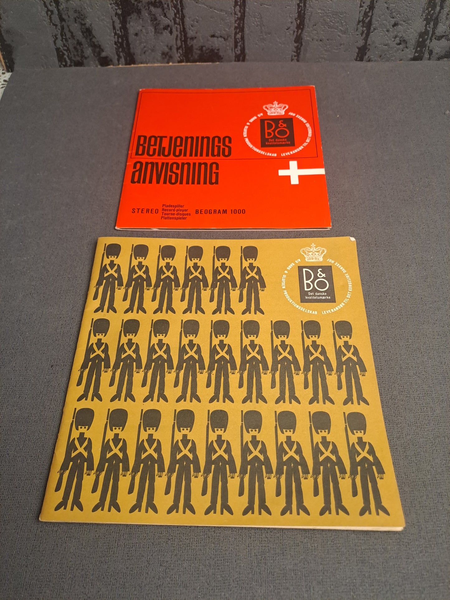 B&O Manual Beogram 1000 and Product Book 1967