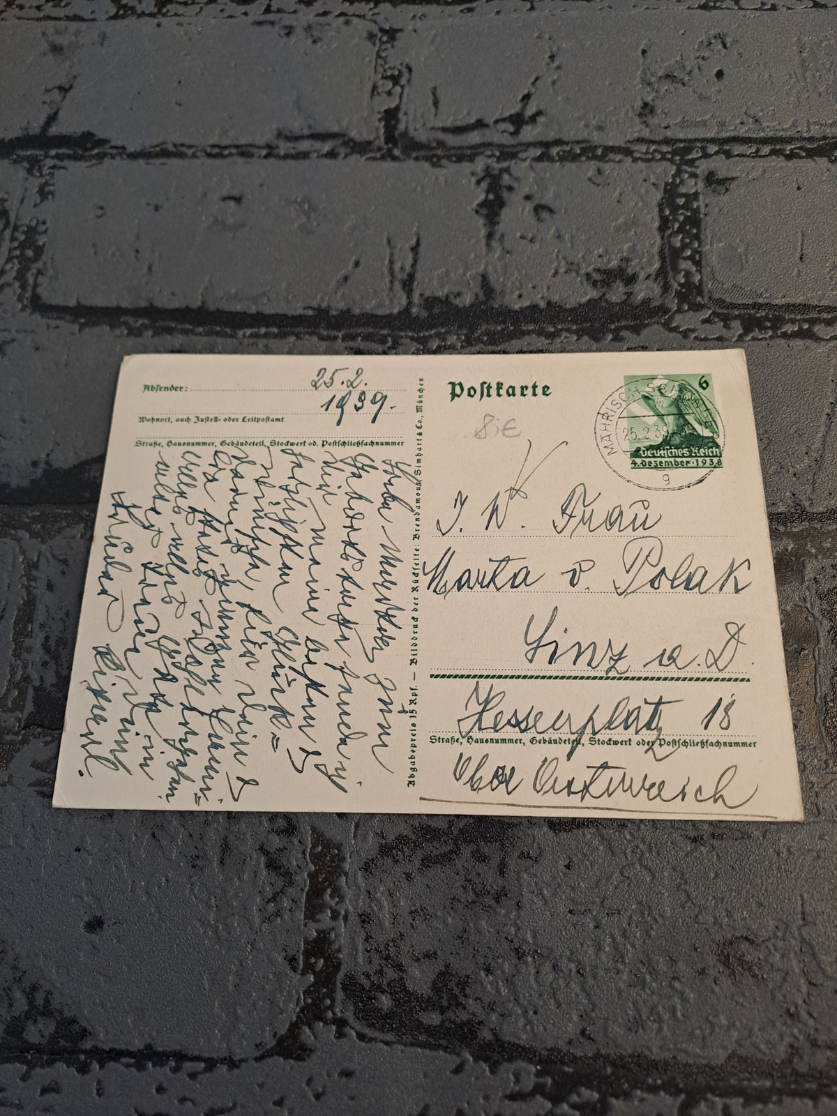 WW2 Postcard Wir Danken Unserm Fuhrer