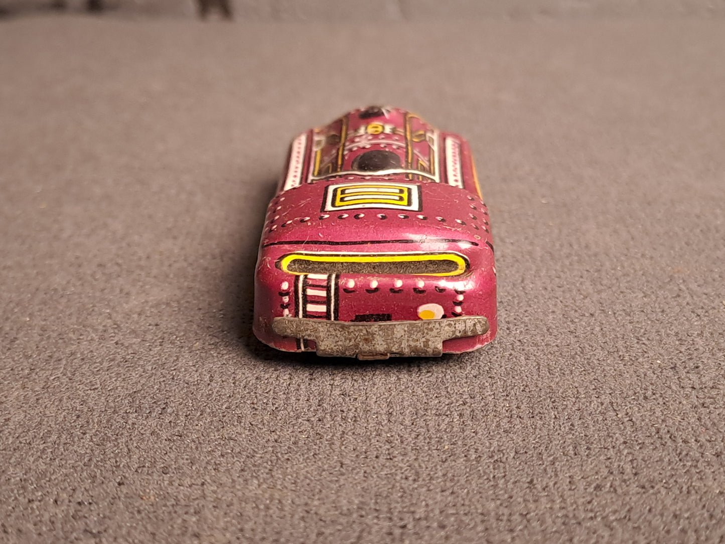 Tin Lithographic Locomotive 1950's Rare Red Edition / Litografisk Lokomotiv 1950'erne Sjælden Rød Variant