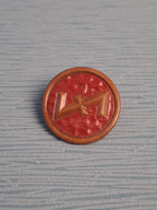 WW2 WHW Wolfsangel Rune Red / WW2 WHW Ulvekrog Rune Rød
