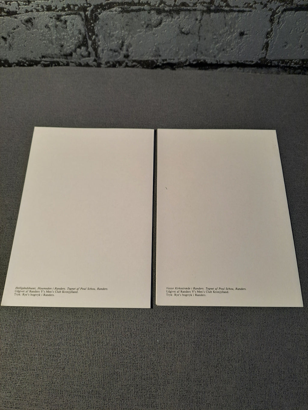 Randers Holy Ghost House Houmeden 2x postcards by Poul Schou 1970s