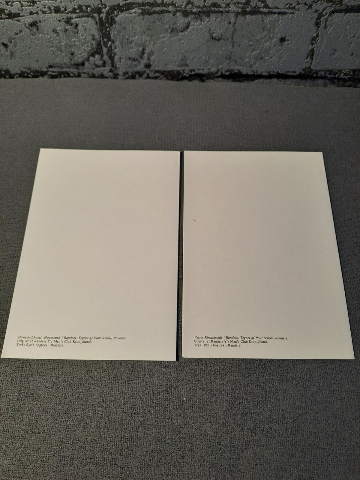 Randers Holy Ghost House Houmeden 2x postcards by Poul Schou 1970s