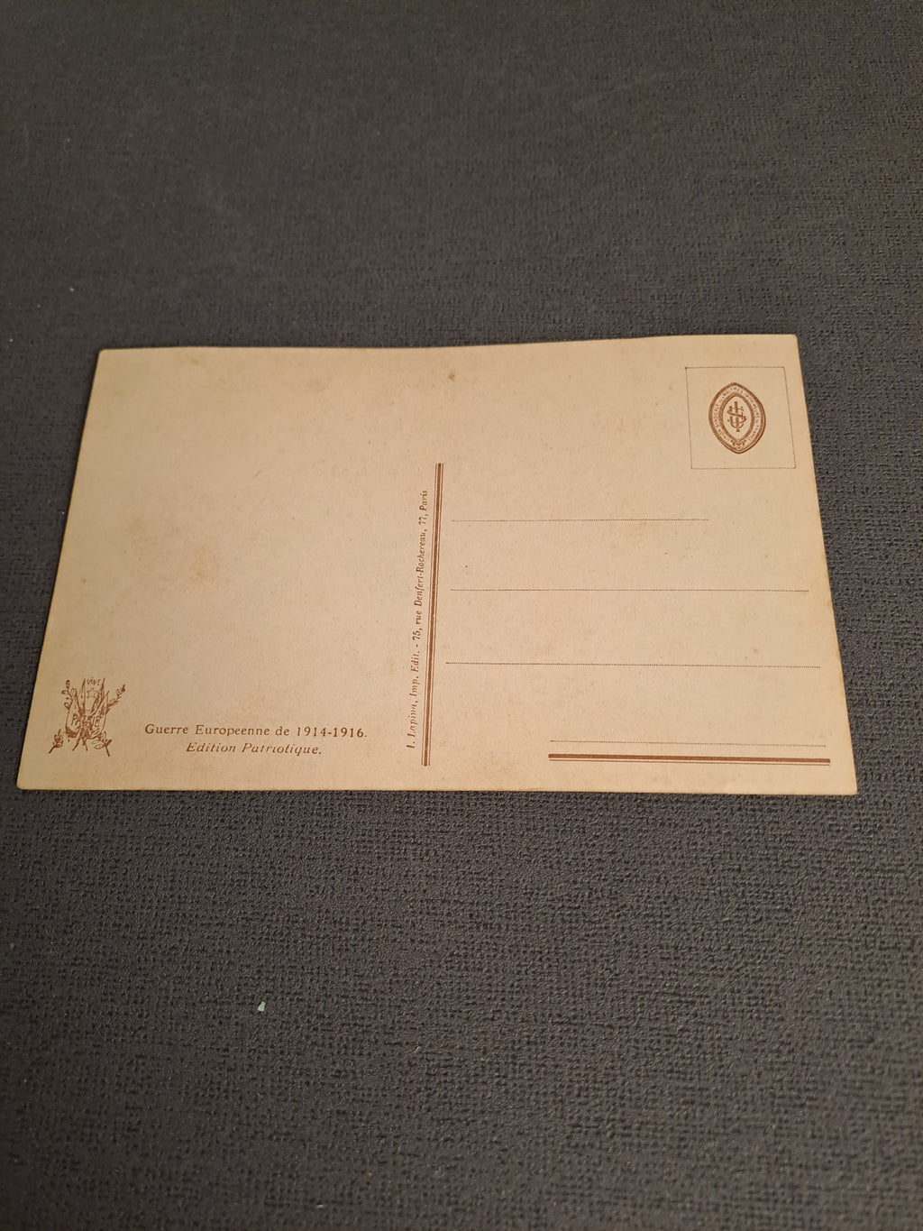 Antique French Postcard 1910-1920 / Antik Fransk Postkort 1910-1920