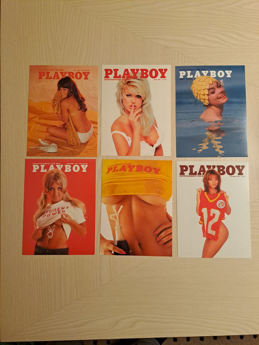 Playboy Magazine Postcards / Playboy Magasin Postkort