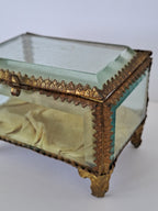 French Antique Ormolu Jewelry Box / Fransk Antik Ormolu Smykkeskrin