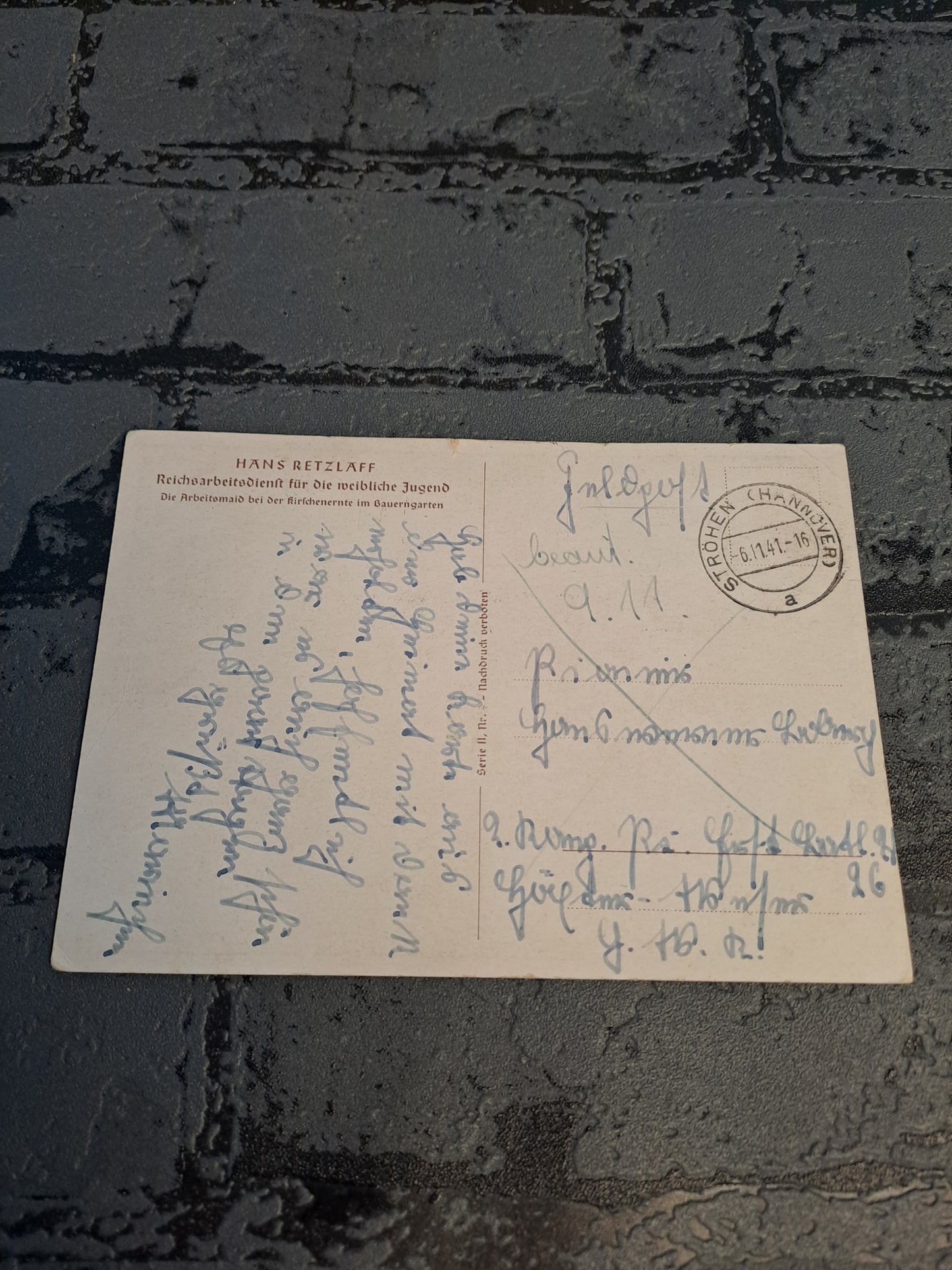 WW2 Postcard Arbeitsdienst