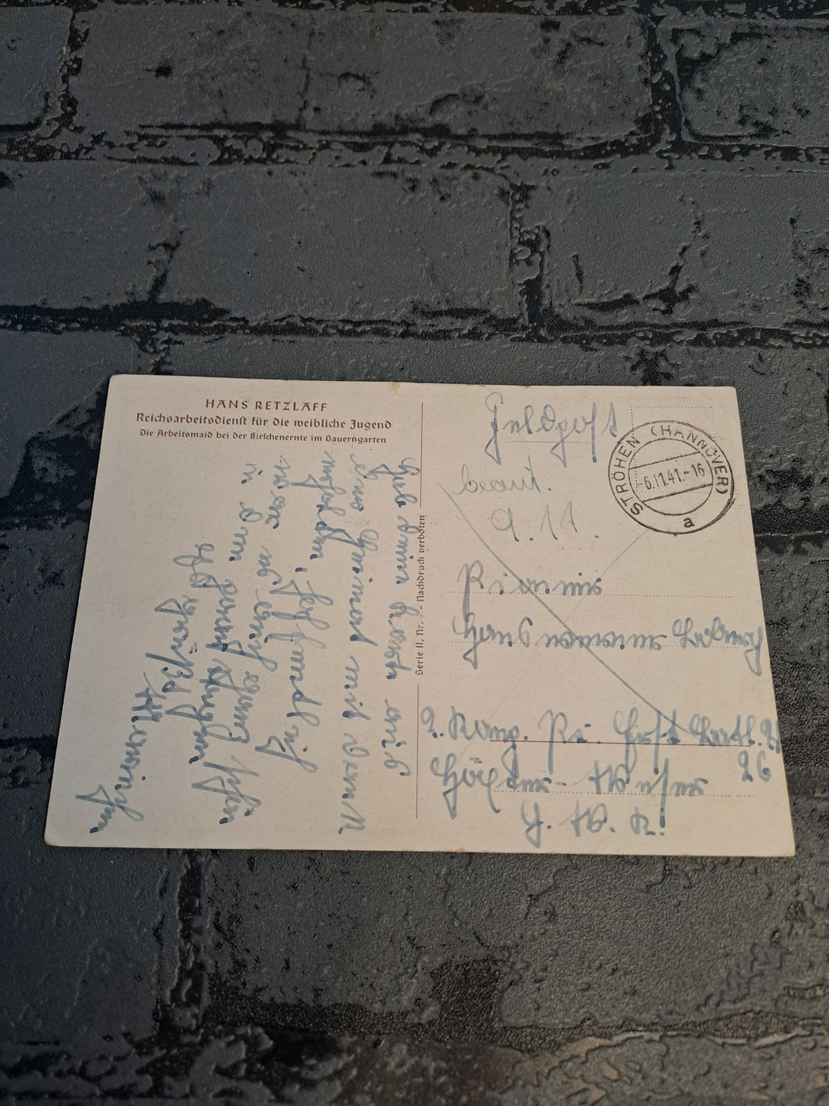 WW2 Postcard Arbeitsdienst