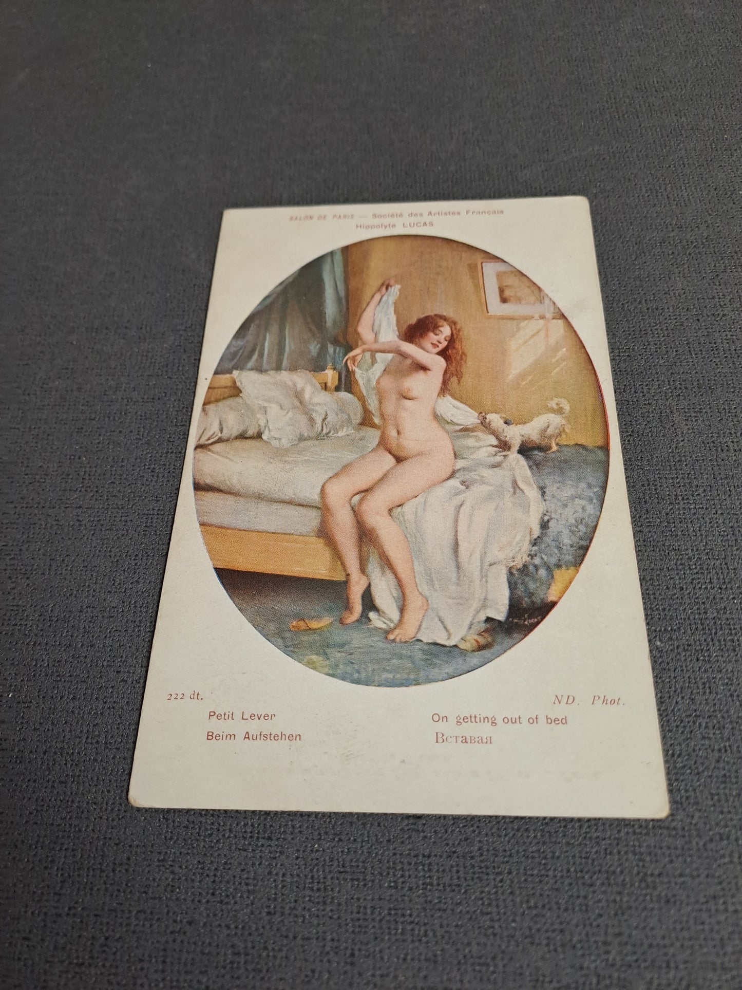 Antique French Postcard by Hippolyte Lucas 1910-1920/ Antik Fransk Postkort af Hippolyte Lucas 1910-1920