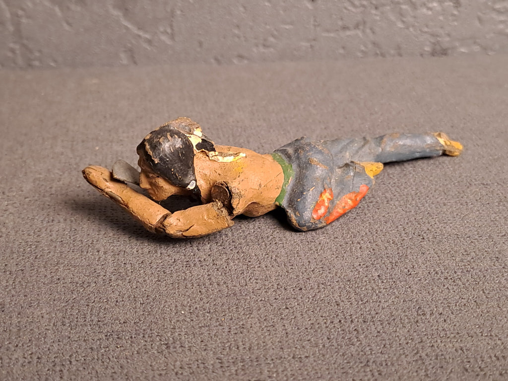 Lineol and Elastolin Indians with Fire Place / Lineol og Elastolin Indianere med Ildsted