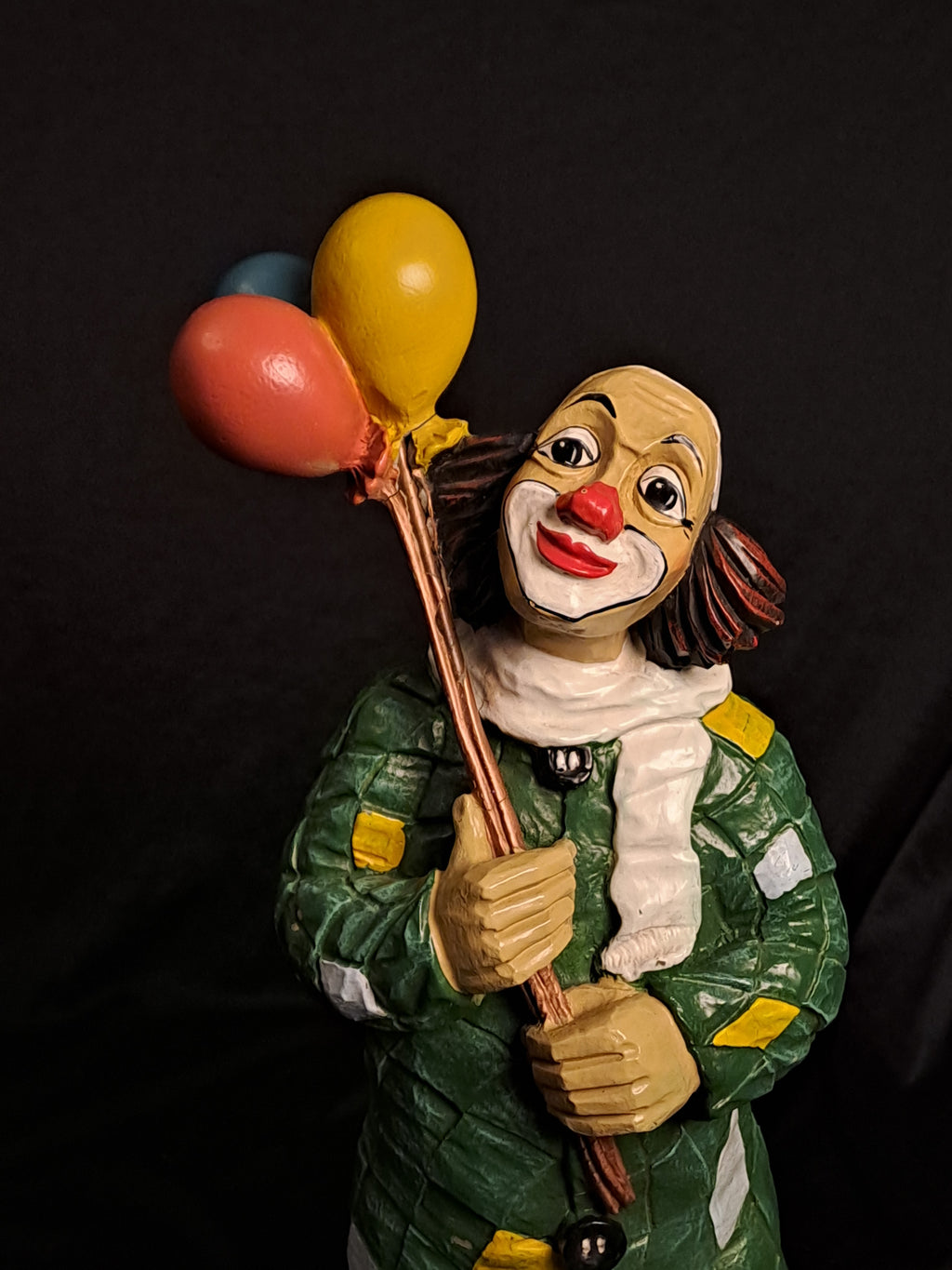 Large Vintage Clown with Balloons / Stor Vintage Klovn med Balloner