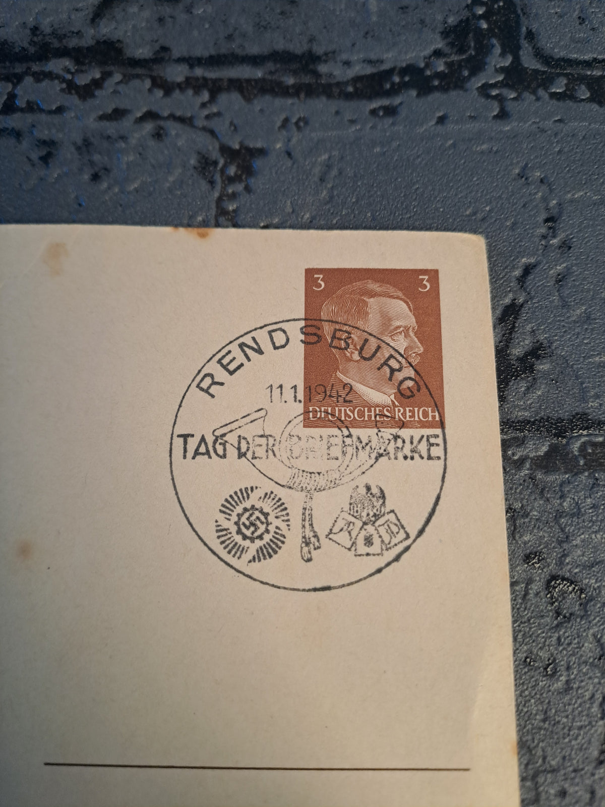 WWII Postcard Day of the Stamp 1942