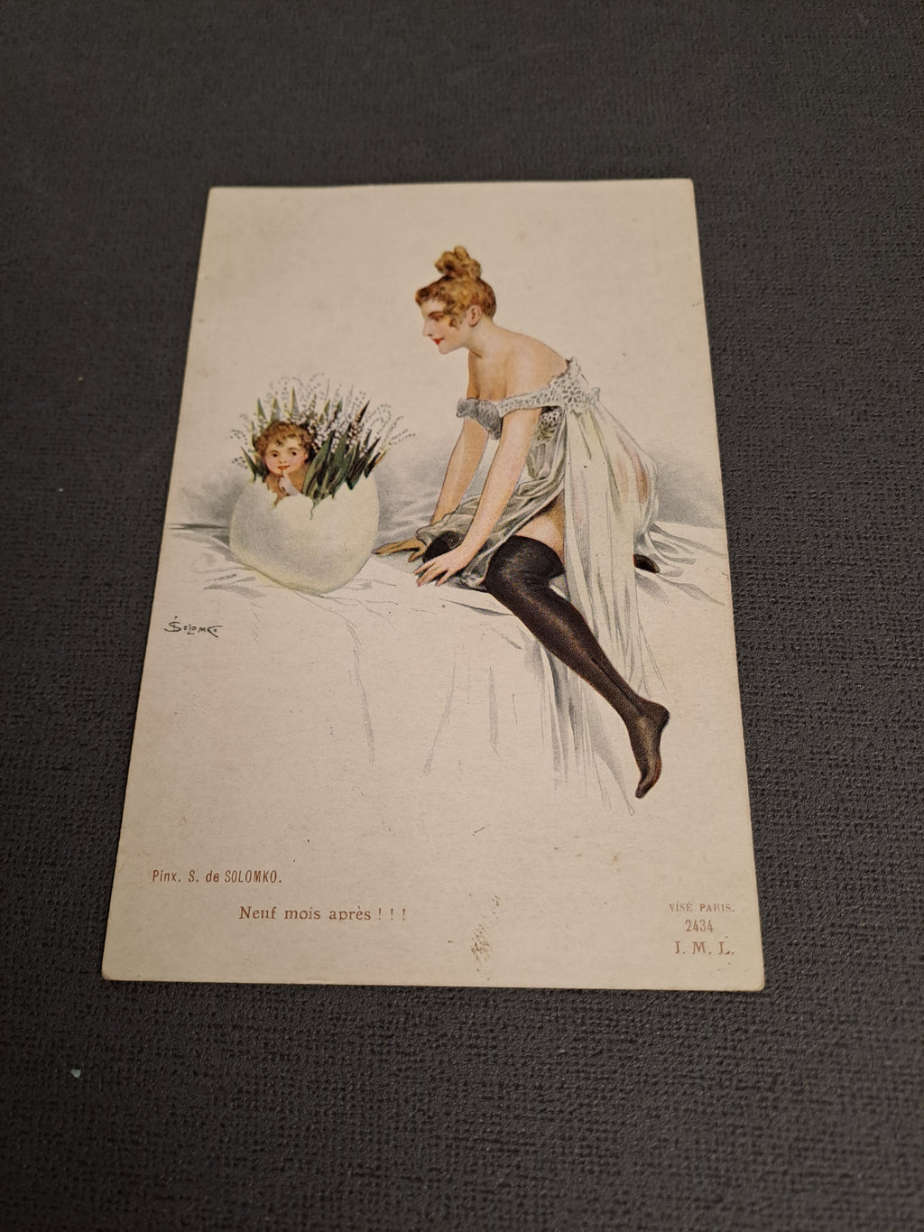 Antique French Postcard 1910-1920 / Antik Fransk Postkort 1910-1920