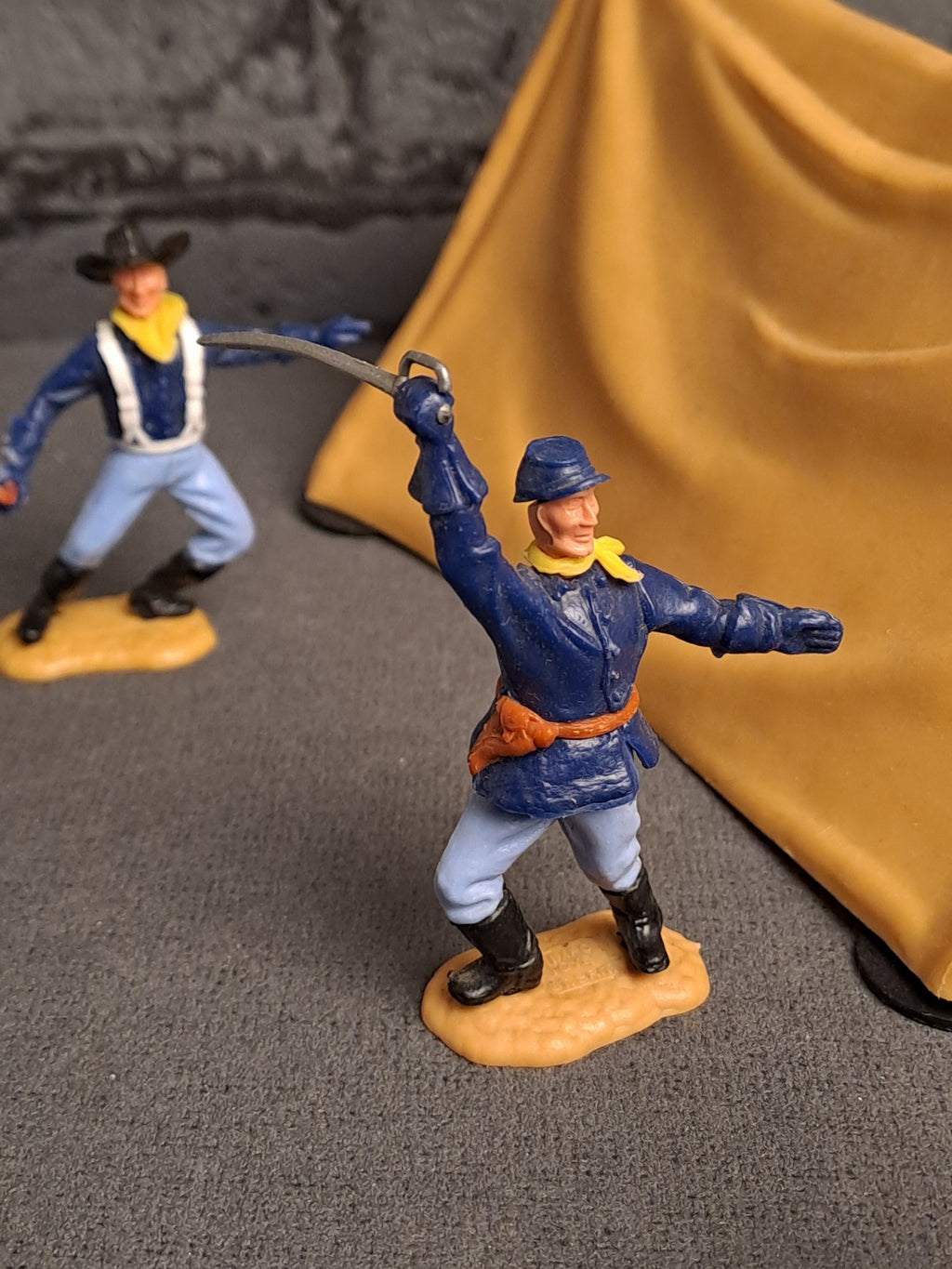 Timpo Toys Civil War Soldiers with Tent / Timpo Toys Borgerkrigs soldater med Telt