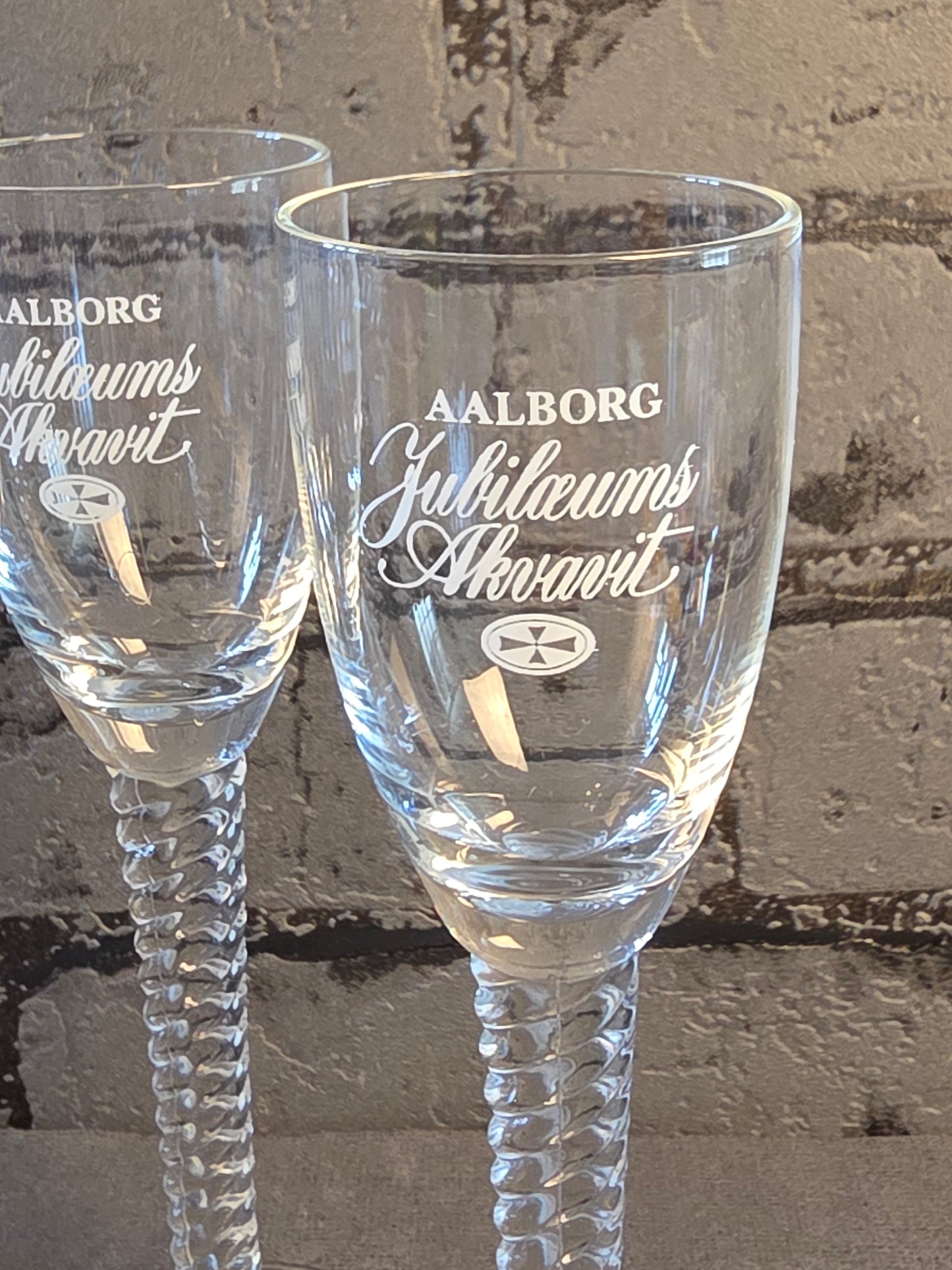 Holmegaard 4x Aalborg Snapseglas