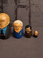 Vintage Matrjojska Dolls Russian Presidents / Vintage Matrjojska Dukker Russiske Præsidenter