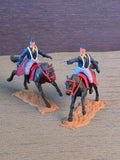 Timpo Toys U.S. Kavaleri 2 Soldater på Hest / Timpo Toys U.S. Cavalry 2 Soldiers on Horse