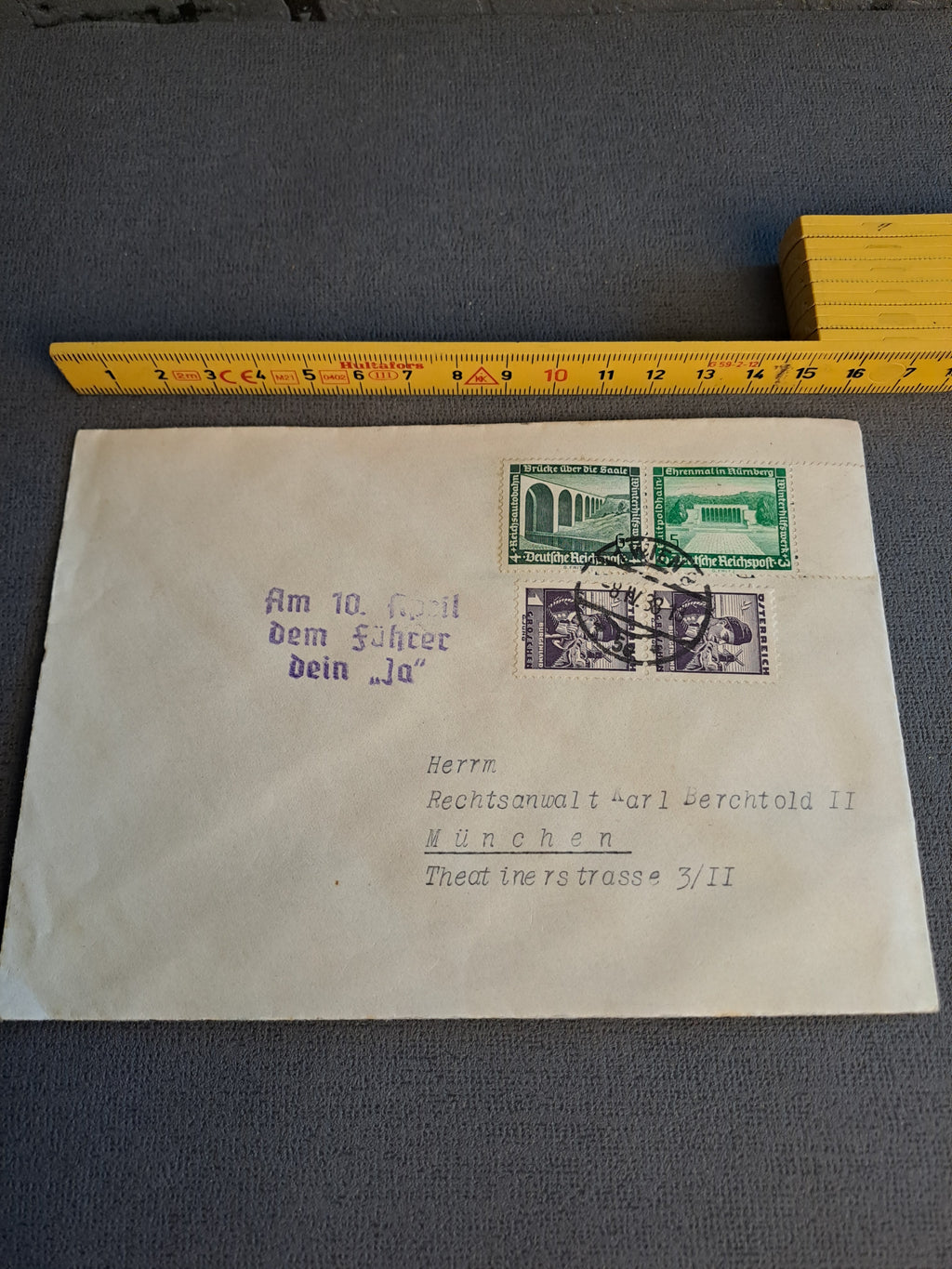 WW2 3rd Reich Envelope 1938