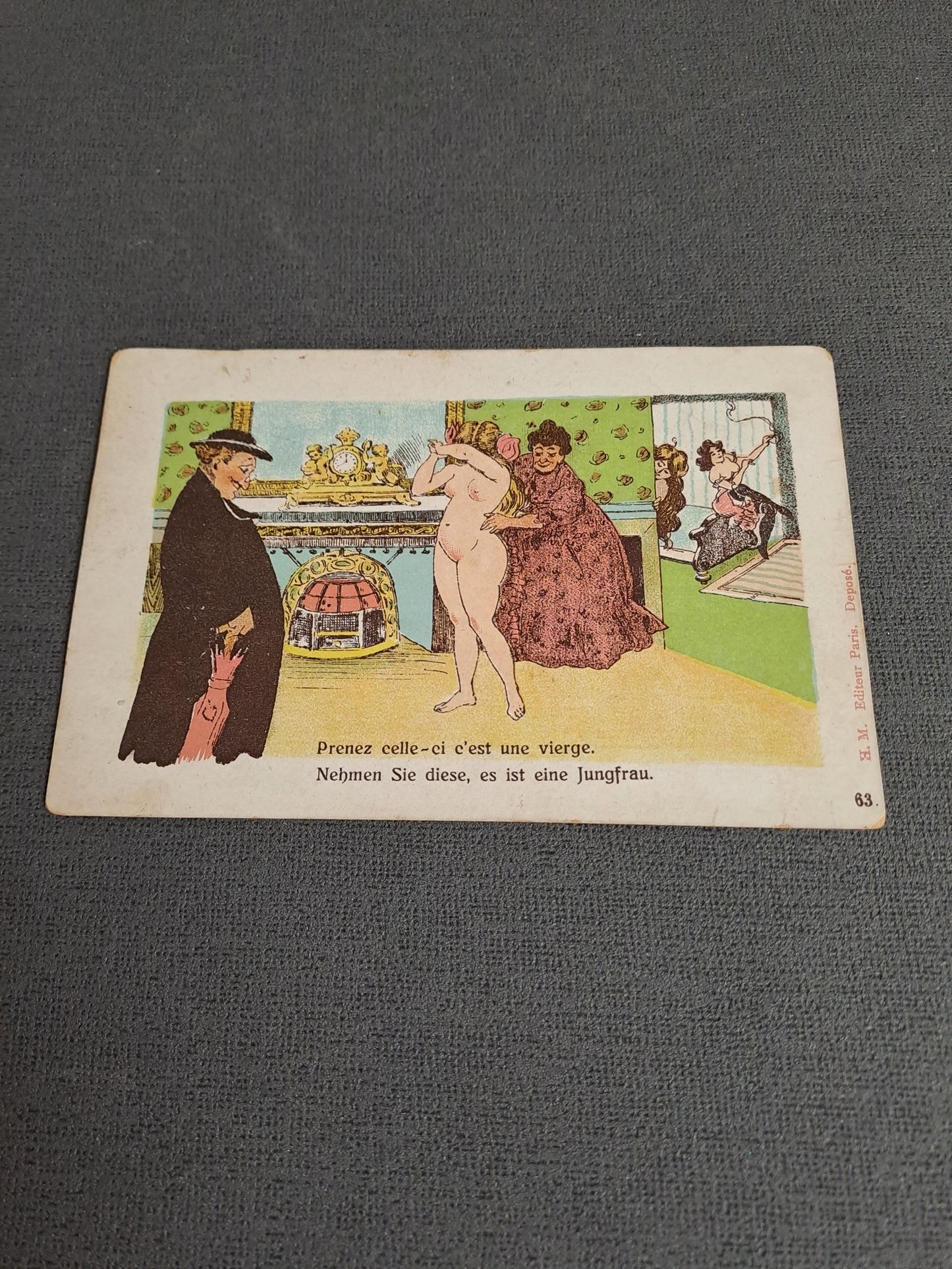 Xavier Sager French Erotic/Humoristic Postcard 1910 / Xavier Sager Fransk Erotisk/Humoristisk Postkort 1910