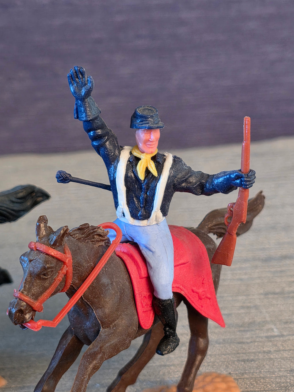 Timpo Toys U.S. Kavaleri 2 Soldater på Hest / Timpo Toys U.S. Cavalry 2 Soldiers on Horse