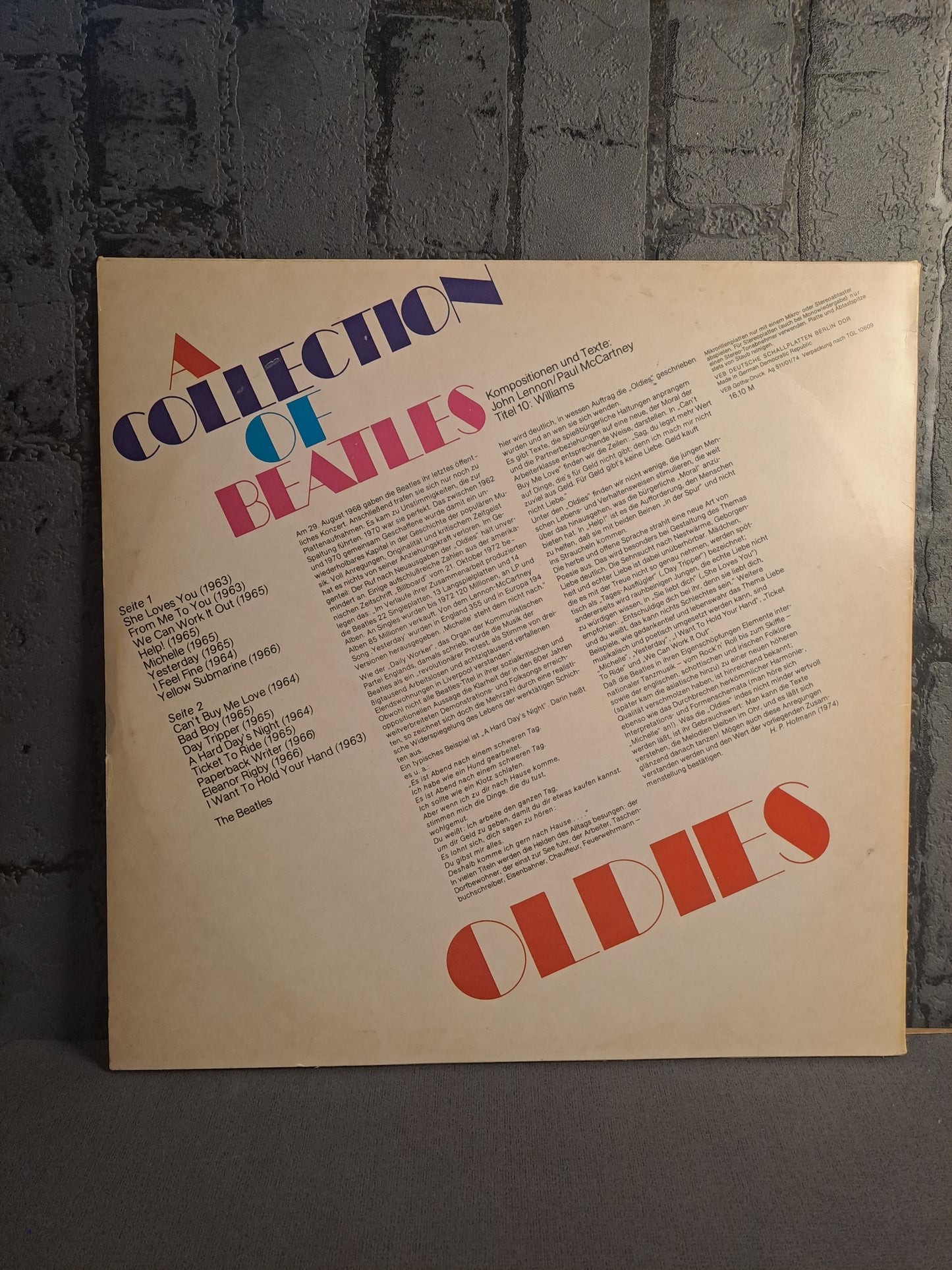 The Beatles Oldies A Collection of Beatles 1974