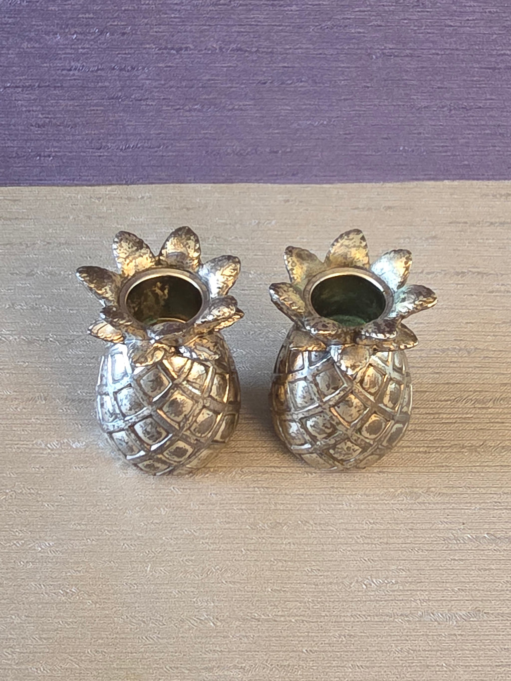 Vintage Pineapple Candlesticks