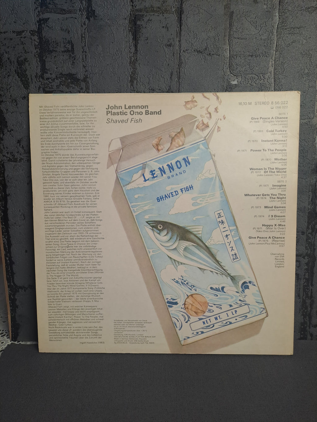 Lennon Plastic Ono Band Shaved Fish 1983