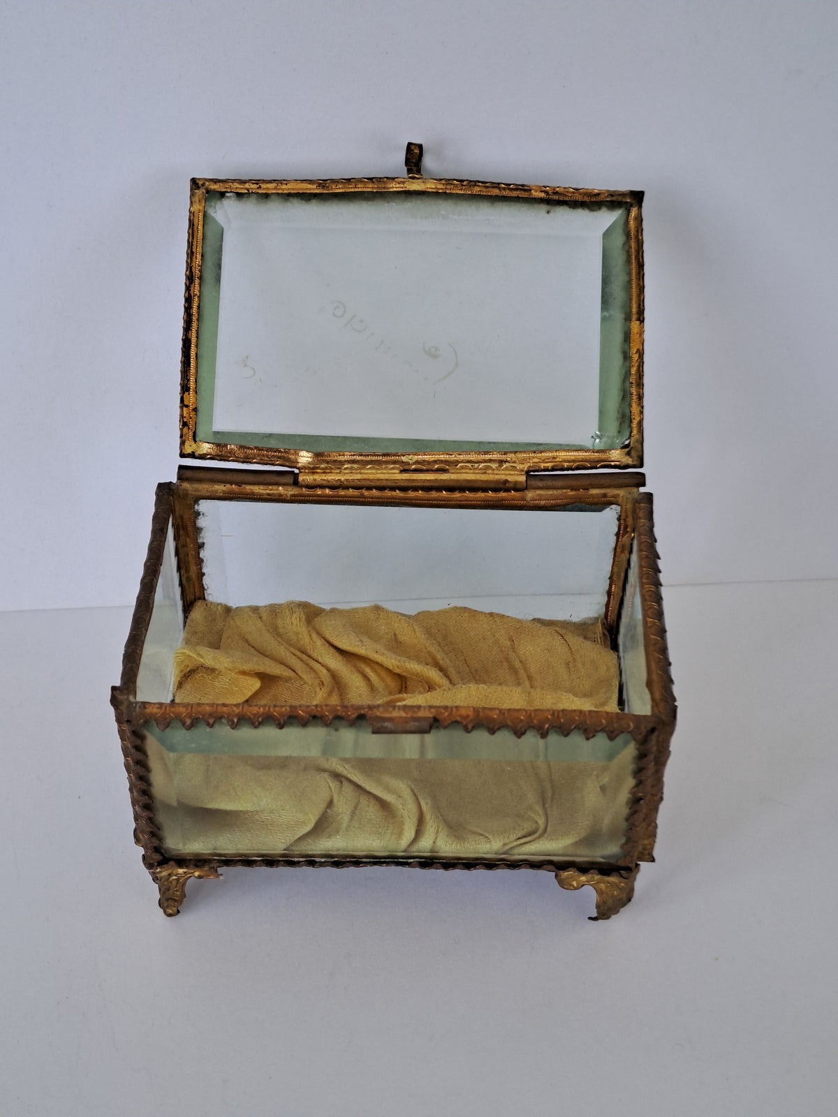 French Antique Ormolu Jewelry Box / Fransk Antik Ormolu Smykkeskrin