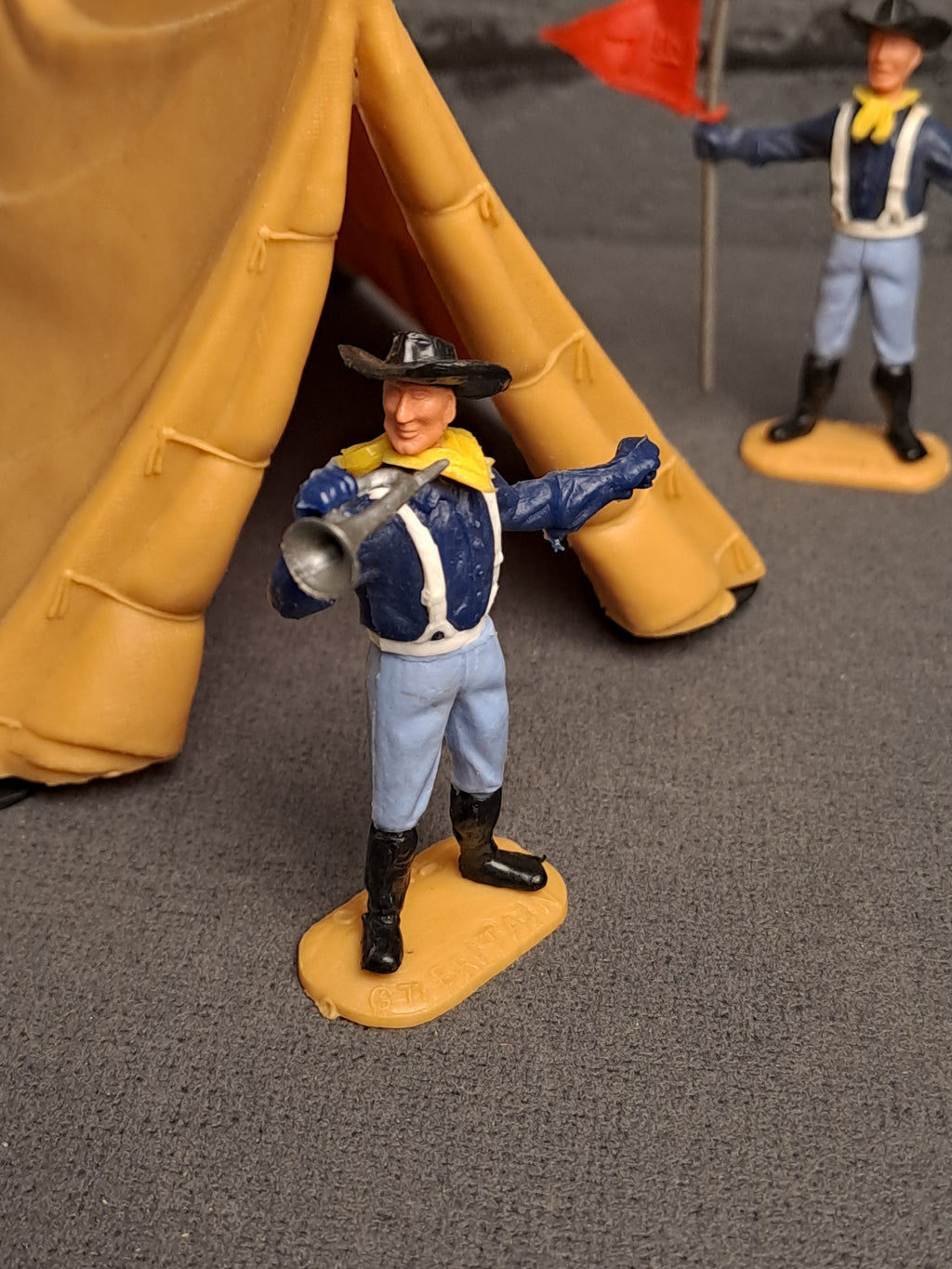 Timpo Toys Civil War Soldiers with Tent / Timpo Toys Borgerkrigs soldater med Telt