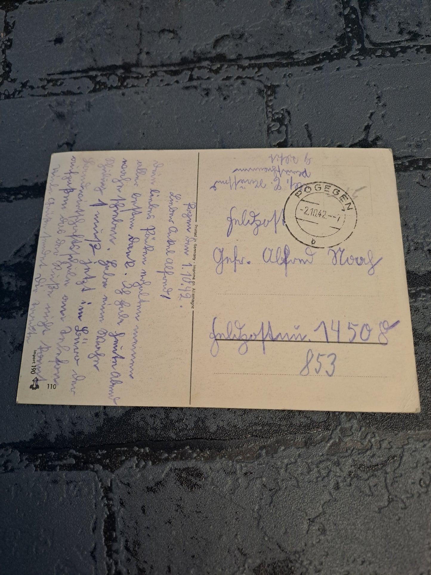 WW2 Postcard Der Sieger Racial Portrait 1941