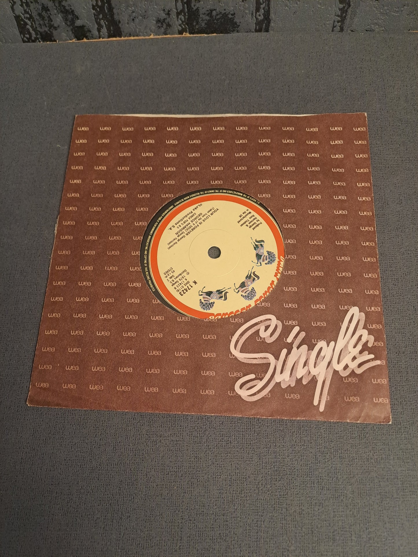 45 rpm George Harrison Faster/Your love is Forever