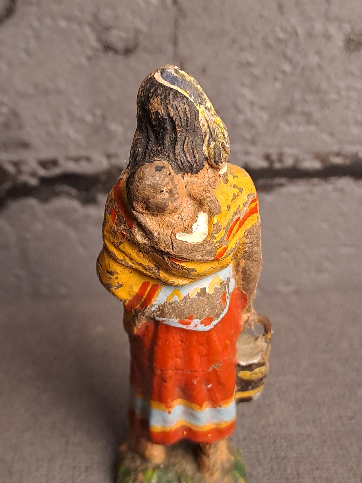 Lineol Indian Woman with Child 1930's / Lineol Indiansk Kvinde med Barn 1930erne