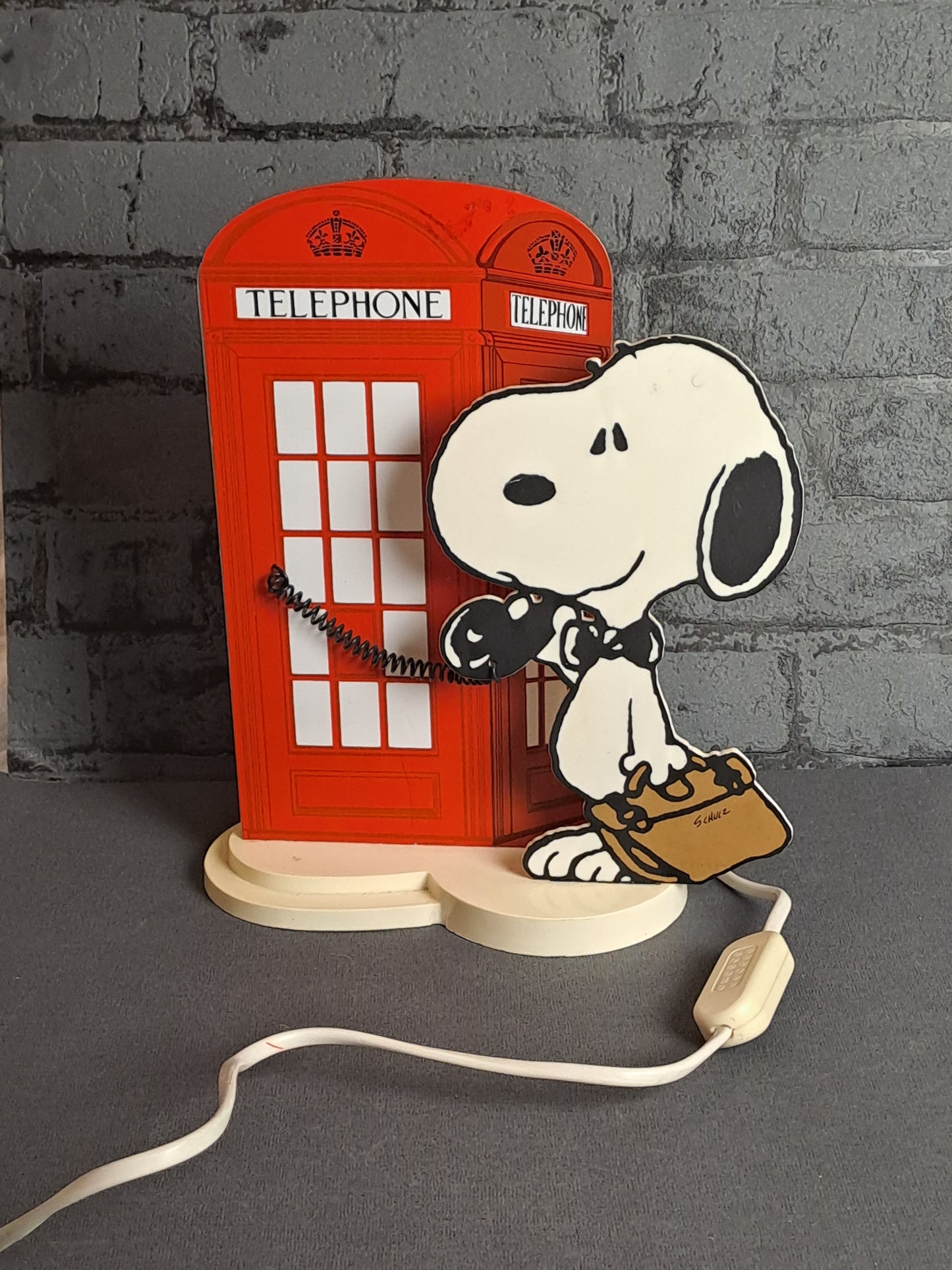 Vintage Snoopy Lamp 1980's / Vintage Nuser Lampe 1980'erne