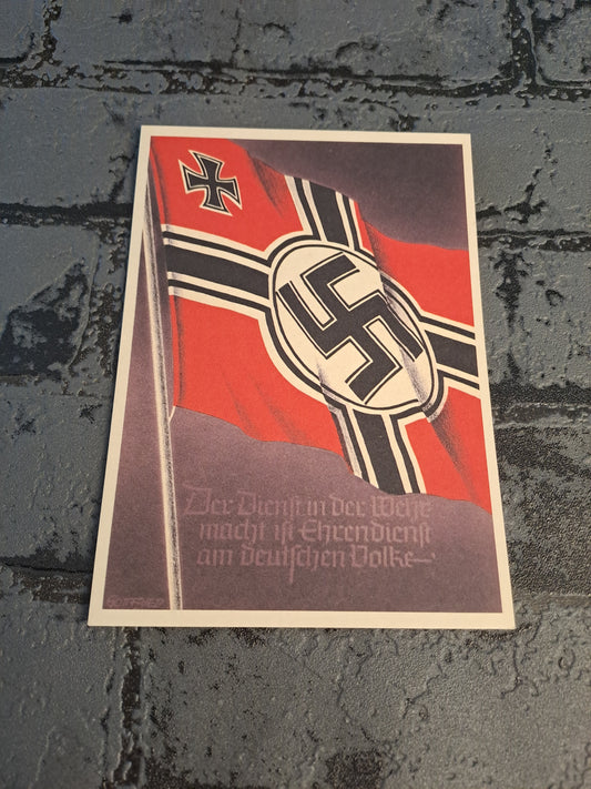 WW2 Postcard Die Siegreichen Fahnen Und Standarten Karte 2