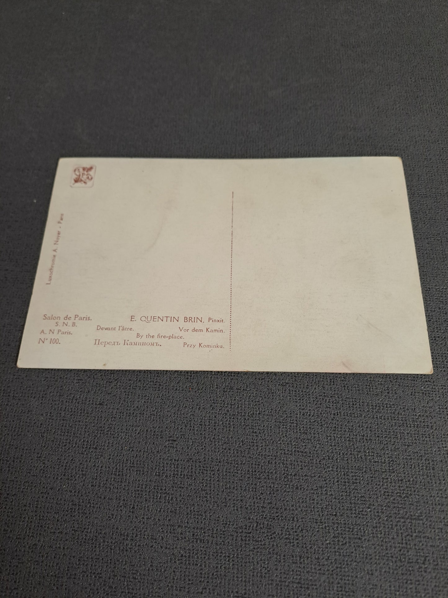 Antique French Postcard by Emile Quentin-Brin