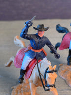 Timpo Toys U.S. Kavaleri 2 Soldater på Hest / Timpo Toys U.S. Cavalry 2 Soldiers on Horse