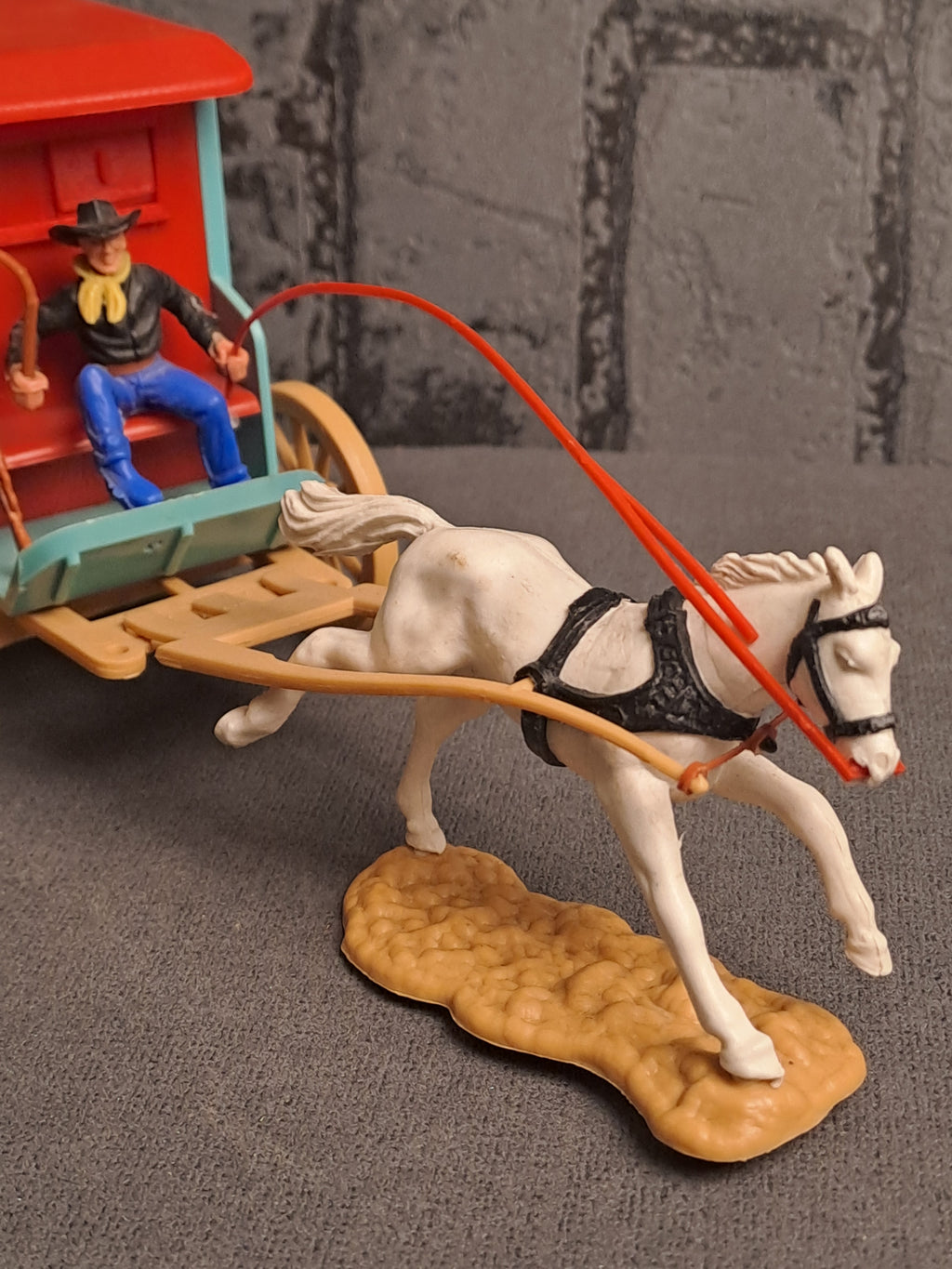 Timpo Toys Clay County Jail Wagon / Timpo Toys Clay County Fængselsvogn