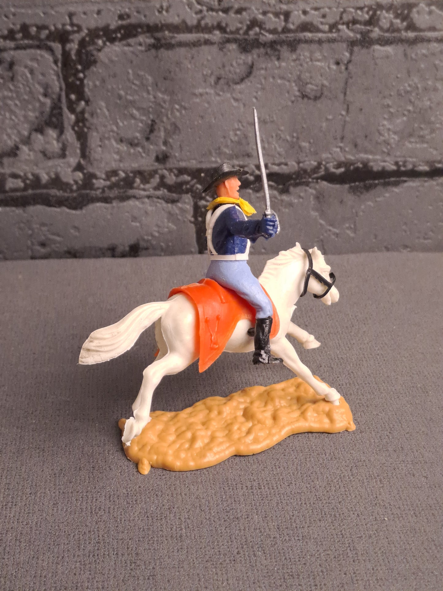 Timpo Toys U.S Cavalry Soldier on Horse Timpo Toys U.S Kavaleri Soldat på Hest