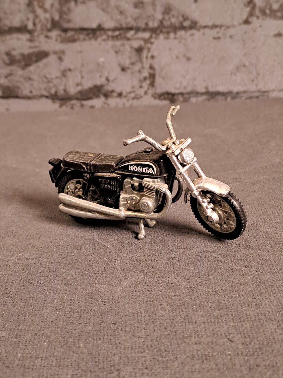 Die-cast 1980s Honda motorcycle