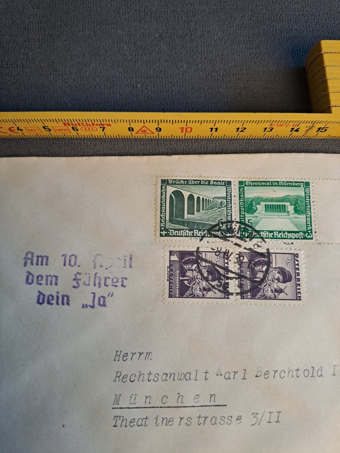 WW2 3. Reich Envelope 1938 / WW2 3. Rige Konvolut 1938