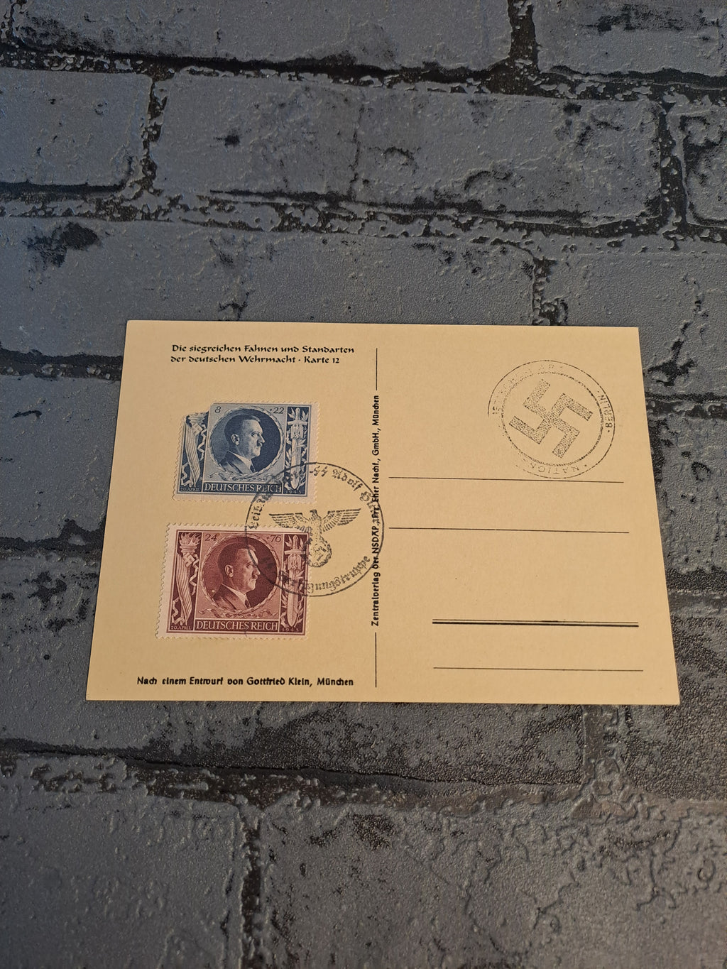 WW2 Postcard Cavalry The Victorious Flags and Standards Card 12