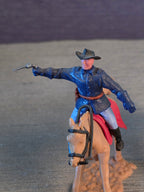 Timpo Toys U.S. Kavaleri 2 Soldater på Hest / Timpo Toys U.S. Cavalry 2 Soldiers on Horse