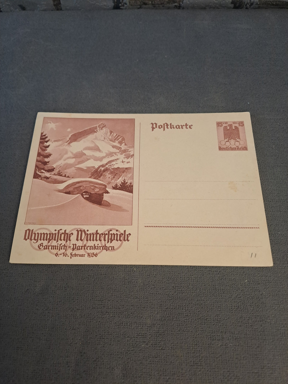 WWII Postcard Olympia 1936