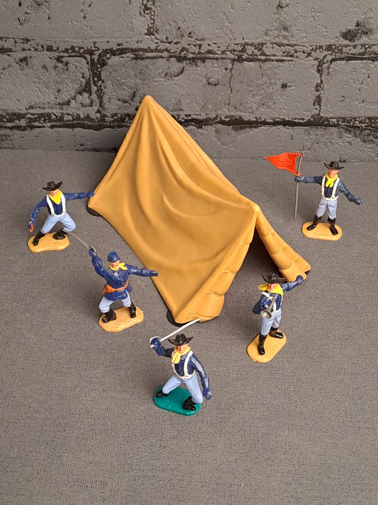 Timpo Toys Civil War Soldiers with Tent / Timpo Toys Borgerkrigs soldater med Telt
