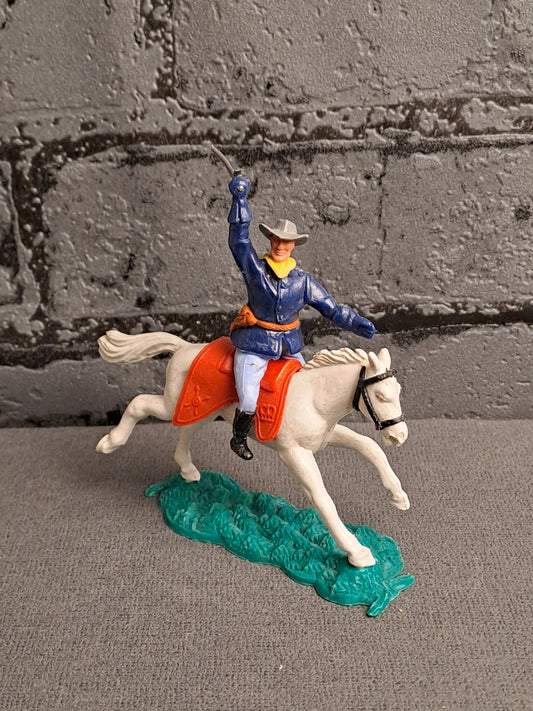 Timpo Toys U.S. Cavalry Officer on Horse / Timpo Toys Kavaleri Officer på Hest