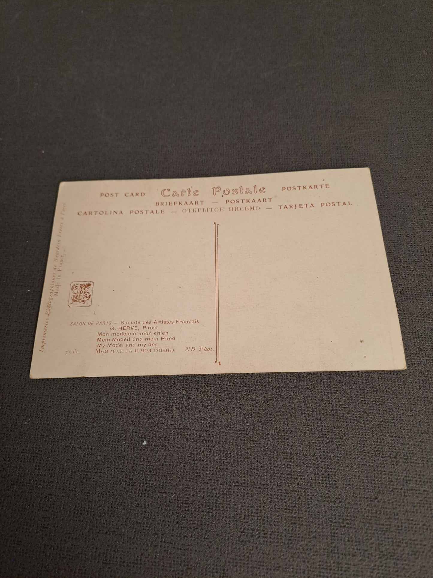 Antique French Postcard 1910-1920 / Antik Fransk Postkort 1910-1920