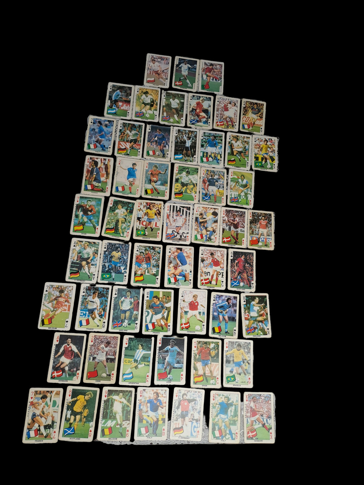 Dandy Football Playing Cards 1986 Complete Set / Dandy Fodbold Spillekort 1986 Komplet Sæt