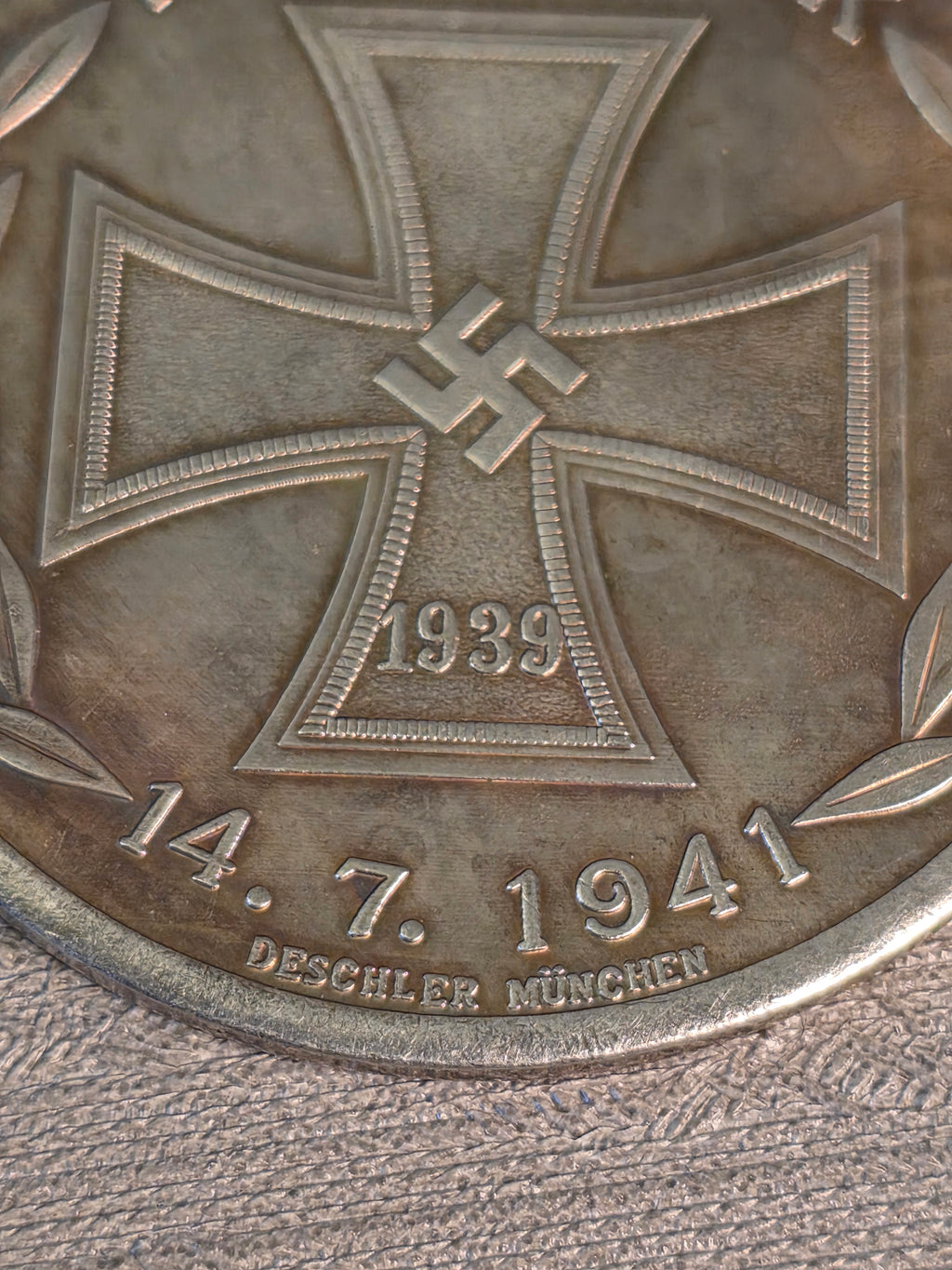 WW2 Tysk Erindringsmedalje Propoiszk Ostfront 1941 (Cupal Variant) / WW2 German Commemorative Medal Propoiszk Ostfront 1941 (Cupal Variant)