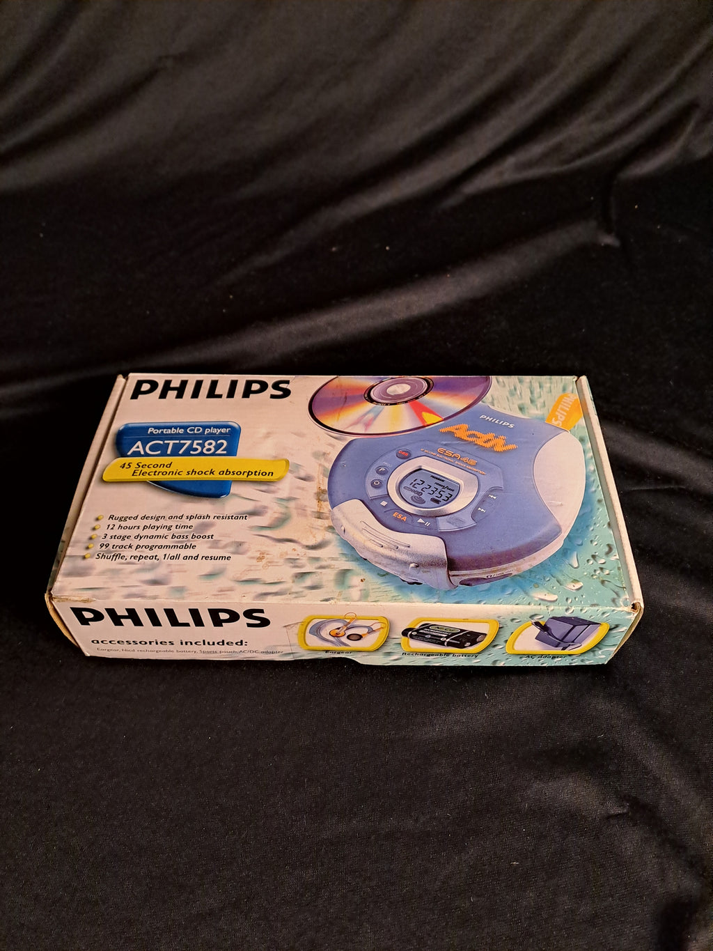 Vintage Philips Portable CD Player ACT7582 Prod.year: 2000 / Vintage Philips Discman Prod.år: 2000